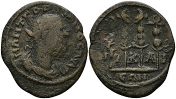 Римская Империя, Провинция Вифиния, Никея АЕ 238 - 244 Гордиан III fine BMC 119 бронза 1073-10-36
