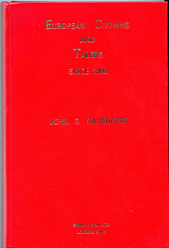 Германия книга "European Crowns and Talers since 1800 by Davenport" 1964 Европейские кроны и талера после 1800 года, 423 страницы, в твердом переплете   бумага   00-00