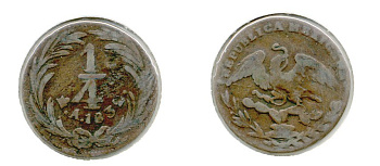 МЕКСИКА 1/4 РЕАЛА 183Х 257-413