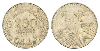 Колумбия 200 песо 2016 KM 297 медь цинк никель 4664-511