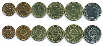 ЮГОСЛАВИЯ НАБОР ИЗ 6 МОНЕТ 1983 ОФИЦИАЛЬНЫЙ НАБОР В БУКЛЕТЕ (25 ПАРА - 10 ДИНАРОВ) UNC 5-4-3-75