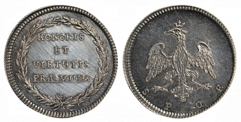 ФРАНКФУРТ МЕДАЛЬ XIX ВЕК HONORIS ET VIRTVTIS PRAEMIVM 25 мм серебро UNC 1527-832