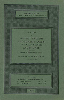 SOTHEBY & CO КАТАЛОГ АНТИЧНЫХ, АНГЛИЙСКИХ И ЗАРУБЕЖНЫХ МОНЕТ В ЗОЛОТЕ, СЕРЕБРЕ И БРОНЗЕ, ВКЛЮЧАЯ АНГЛИЙСКИЕ КРОНЫ ИНТЕРЕСНЫХ РАЗНОВИДНОСТЕЙ. W.J. DEAR, ESQ. + ИНЫЕ ВЛАДЕЛЬЦЫ 26570 SOTHEBY & CO, CATALOGUE OF ANCIENT, ENGLISH AND FOREIGN COINS 00-01-11-12