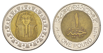 Египет 1 фунт 2008 KM 940a биметалл 4650-155