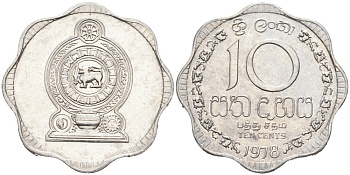 Шри-Ланка 10 центов 1978 KM 140 a алюминий 89-654