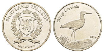 Шетландские острова (Шотландия) 1 фунт 2015 Фифи медно-никель BU 4645-433