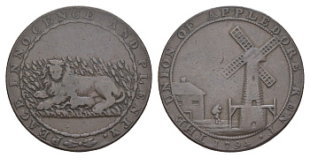 Великобритания, Кент, Аплдор 1/2 пенни 1794 Dalton & Hamer 3 медь 1521-331