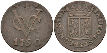 Нидерландская Восточная Индия, Гельдерланд (Gelderland) 1 дуит 1790 KM 50.2 медь 4577-111