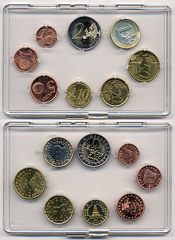 СЛОВЕНИЯ ЕВРОНАБОР 2007 UNC 6-5-13