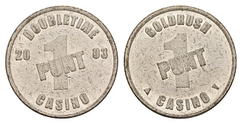 Нидерланды, казино Золотая Лихорадка жетон казино - 1 пант диаметр 24 мм, вес 5,6 гр медно-никель 4656-625