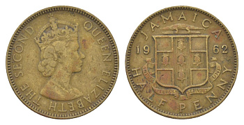 Ямайка 1/2 пенни 1962 KM 36 никель латунь 4622-541