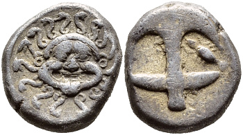 Древняя Греция, Фракия, Аполлония Понтика драхма V-IV вв. до н.э. серебро 00-000-00