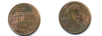США 1 ЦЕНТ 2003 ЛИНКОЛЬН KM 201b цинк плакированный медью 179-547