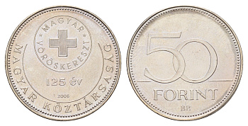 Венгрия 50 форинтов 2006 KM 788 латунь плакированная медно-никелем UNC 3459-1153
