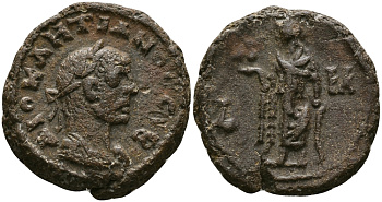 Римская Империя, Провинция Египет тетрадрахма 294 - 295 Диоклетиан / Элпида, божество Надежды, Александрия Good Very fine Dattari 5685 биллон 1073-9-62