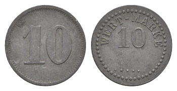 Германия 10 пфеннигов ND жетон, Wert-Marke цинк 4643-938