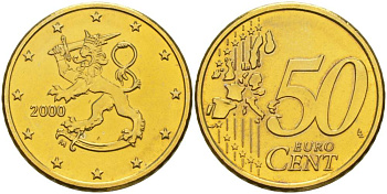 Финляндия 50 евроцентов 2000 KM 103 нордик 68-1142