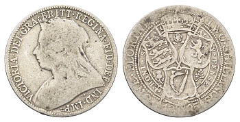 Великобритания 2 шиллинга (флорин) 1895 Виктория (1837-1901) KM 781, Spink 3939 серебро 413-3425