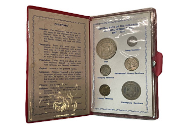 Филиппины набор из 12 монет (1, 5, 10, 25 и 50 сентаво; 1 и 5 писо) 1968-1980 в оригинальной упаковке 2-5-1-19