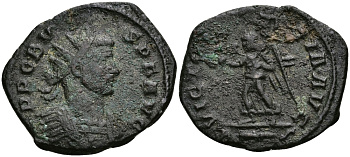 Римская Империя аврелианиан 281 Проб VICTORIA AVG Рим Very fine RIC 215 бронза 270-925