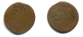 РОССИЯ 1 КОПЕЙКА 1759 медь 61-517