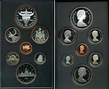 Канада набор из 7 монет 1982 100 лет городу Реджайна (1882-1982), королевский музей, оригинальная коробка и сертификат KM PS2 PROOF 7-5-2-23