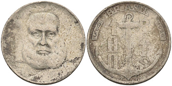 Бразилия 100 рейс 1936 Маркиз Тамандаре KM 536 медно-никель 4115-513