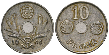 Финляндия 10 пенни 1944 KM 34 железо 4174-862