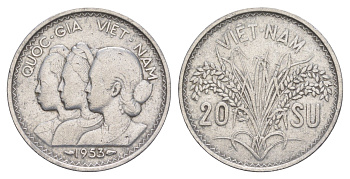 Южный Вьетнам 20 су 1953 KM 2 алюминий 4159-526
