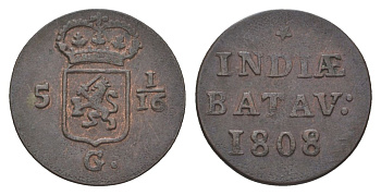 Нидерландская Восточная Индия, Голландия (Holland) 1 дуит 1808 KM 76 медь 4623-1135