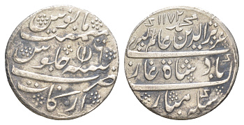 Индия, Мадрас 1 рупия ND (1817-1835) AH 1172, крайне редкая разновидность KM 415.2 серебро 603-1445