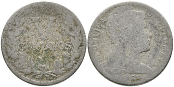 КОЛУМБИЯ 5 СЕНТАВО 1938 ГОЛОВА СВОБОДЫ ВПРАВО KM 199 медно-никель 3336-611