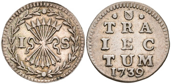 Утрехт, Нидерланды 1 штюбер 1739 UTRECHT KM 90 серебро 443-1634