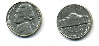 США 5 центов 1964 D, Джефферсон KM А192 медно-никель 4364-327