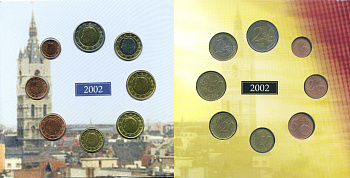 БЕЛЬГИЯ НАБОР ИЗ 3 ЕВРОНАБОРОВ ПО 8 МОНЕТ 2002-2004 ОРИГИНАЛЬНЫЙ ОФИЦИАЛЬНЫЙ НАБОР ИЗ ТРЕХ ЕВРОНАБОРОВ, В КАРТОННОМ БУКЛЕТЕ UNC 5-6-14