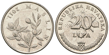 Хорватия 20 лип 2011 нечетный год KM 7 сталь плакированная никелем UNC 4621-411