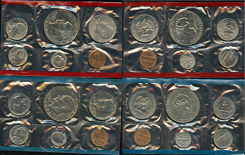 США официальные наборы из 12 монет 1978 D, P, Джон Кеннеди, Эйзенхауэр, лунный орел KM MS 139   UNC  8-2-03-28