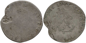 ФРАНЦИЯ 2 СОЛЯ 1744 ЛЮДОВИК XV (1715-1774), МОНЕТНЫЙ ДВОР ? KM 500.? серебро 117-551