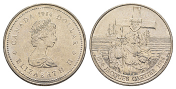 Канада 1 доллар 1984 Жак Картье KM 141 никель UNC 4185-1026