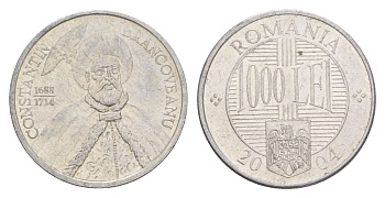 Румыния 1000 леев 2004 KM 153 алюминий aUNC 4635-246