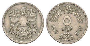 Египет 5 пиастров 1972 KM A428 медно-никель 4660-1125