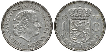 Нидерланды 1 гульден 1978 Юлиана (1948-1980) KM 184a никель 72-1747