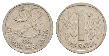 Финляндия 1 марка 1982 KM 49a медно-никель 4648-547