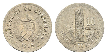 Гватемала 10 сентаво 1995 KM 277 медно-никель 4664-723