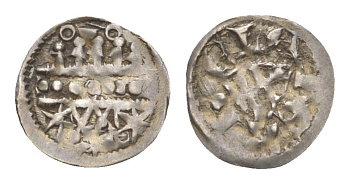 Венгрия 1 денарий 1172-1196 Бела III Husz 106 серебро 603-1022