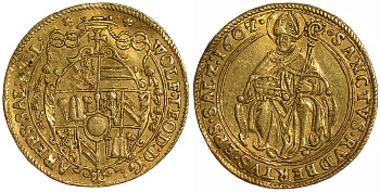 Австрия, Зальцбург 2 дуката 1602 Fb. 660, Probszt 768 золото 10-010-70
