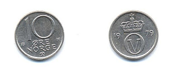 НОРВЕГИЯ 10 ЭРЕ 1979 KM 416 медно-никель 4379-333