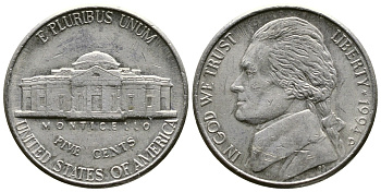 США 5 ЦЕНТОВ 1994 D, ДЖЕФЕРСОН KM А192 медно-никель 29-1221