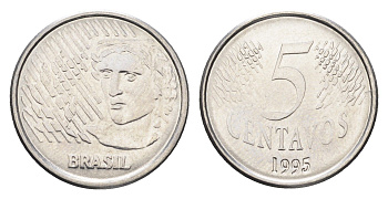 Бразилия 5 сентаво 1995 KM 632 нержавеющая сталь 4664-521