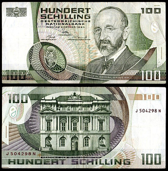 Австрия 100 шиллингов 1984 Pick 150 (1) бумага 7484-42-1-2